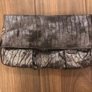 Grey shimmer clutch